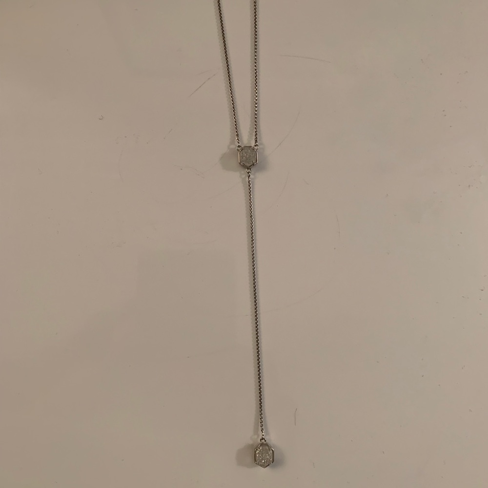 Kendra Scott drop necklace with two stones - Picture 3 of 5